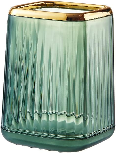 Pen Holder for Desk, Makeup Brushes Cup, Desk Organizer Desktop Supplies and Accessories for Women, Pen Cup Pencil Caddy for Office Home Art Supply (dark green)