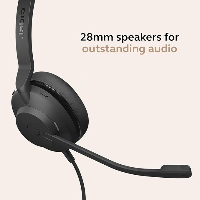 Jabra Evolve2 30 SE (2025 Version) Wired Single-Ear Headphones with Microphone for Work –Computer Headset - USB-A and USB-C Cable - Microsoft Teams Certified - Works with All Meeting Platforms – Black