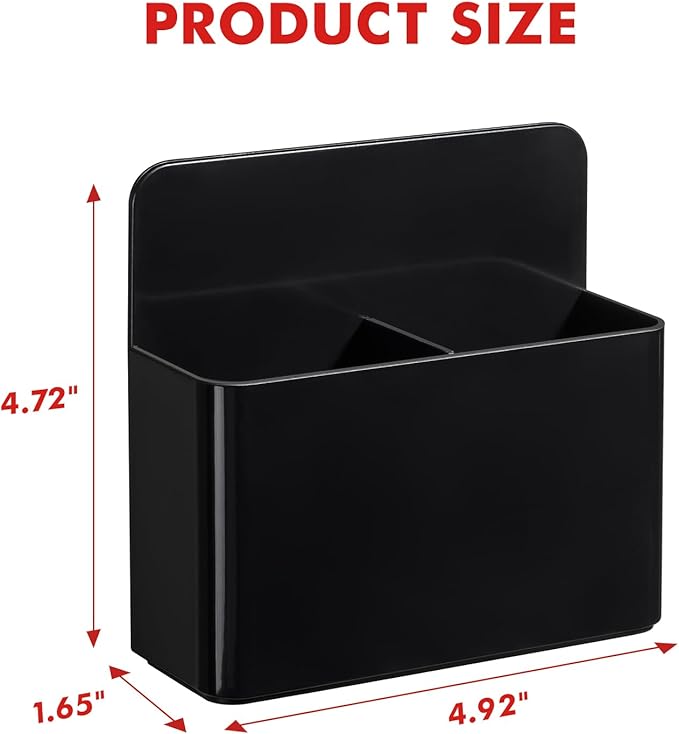 BEYGORM 2 Pack Plastics Magnetic Pen Holder for Refrigerator, Dry Erase Marker Holder for Whiteboard，Magnet School Locker Organizer Accessories, Pencil Cup, Pen Caddy, Classroom Organization(Black)