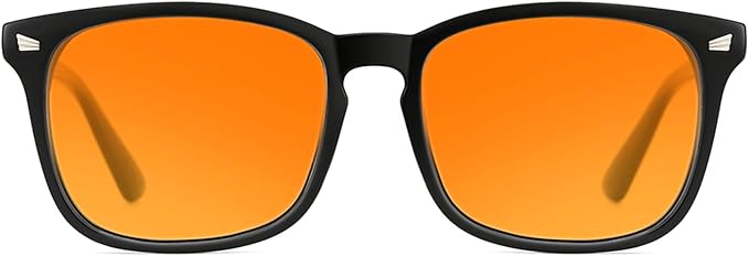 TIJN Blue Light Blocking Glasses Dual AR Coatings Amber Orange Lens for Computer Gaming
