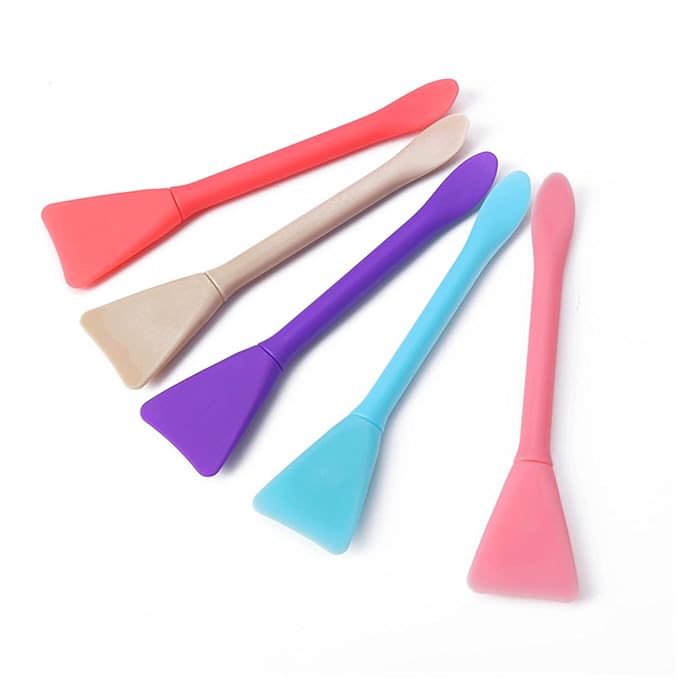 10PCS Silicone Face Mask Brushes Makeup Spatula Face Mask Applicator Skincare Spatula Lotion Spatula Face Cream Applicator Spa Makeup Tools for Facial Skin Care DIY Mask Mixing and Sampling Tool