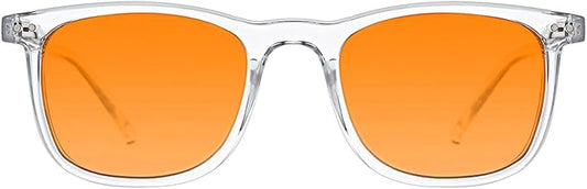 TIJN Sleep Glasses for 99% Blue Green Light Blocking Red Lens for Computer Gaming Screen Fatigue UV Protection