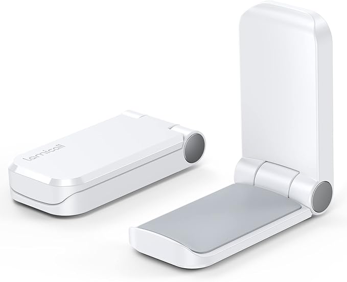 Lamicall Headphone Stand, Sticky Headset Hanger - 2 Pack Adhesive Headphone Holder Hook Mount, Headset Holder Clip Under Desk, Earphone Clamp for Airpods Max, HyperX, Sennheiser, White