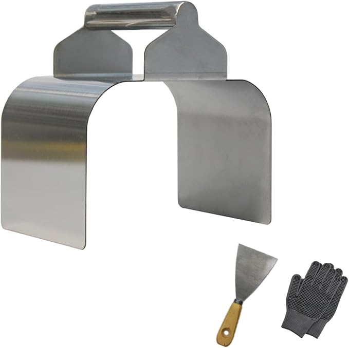 Landscape Curb Trowel Edger, Curb It Yourself, Curb and Gutter Shape Maker, Concrete Curb Trowel, Rectangular trimmer - 4" x 6" x 4" (Rectangular Curb It Yourself)