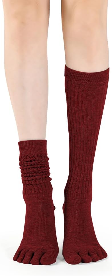 Non-Slip Pilates Yoga Socks with Grips for Women - Stylish Crew Socks for Barre, Ballet, and Workout (Size 5-9)
