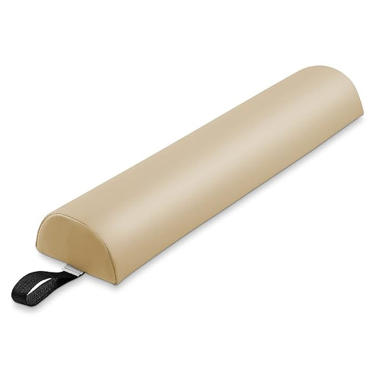 Saloniture Half Round Massage Table Bolster Pillow Pad - 26 x 6 x 3 Inch - Cream