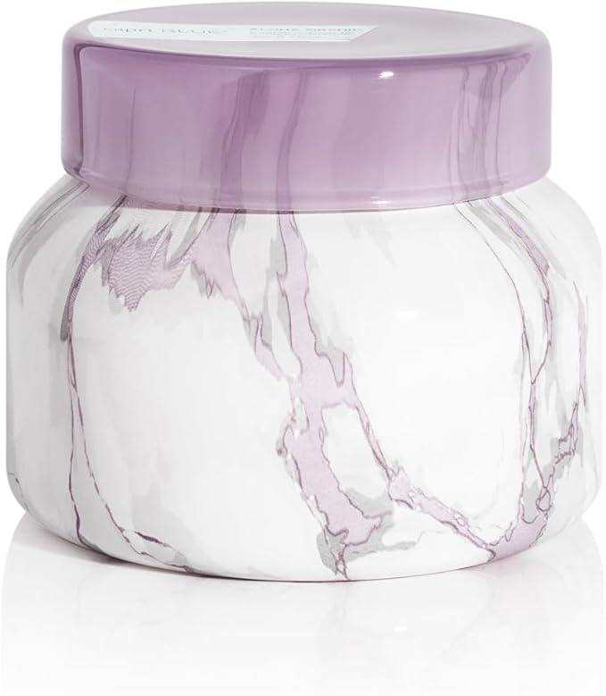 Capri Blue Modern Marble Jar Candles - Luxury Candles for Home Scented - Long Lasting Soy Wax Blend (Aloha Orchid, 8 oz)