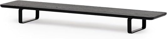 Oakywood Dual Monitor Stand - Handmade in EU - Natural Wood Monitor Stand Riser - Laptop Accessories – 220 lbs (100 kg) Capacity - 41.3"x9" (105x23 cm) – 100% Natural Black Stained Oak