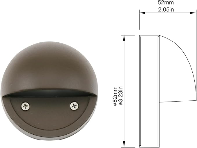 Lumina Lighting® 2W Landscape Deck Lights (12 Pack) Low Voltage Landscape Deck Lights Waterproof - Outdoor Patio Step Deck Lighting 12V 3000K Replaceable G4 LED Bulb Included DSL0103-BZLED12 (Bronze)