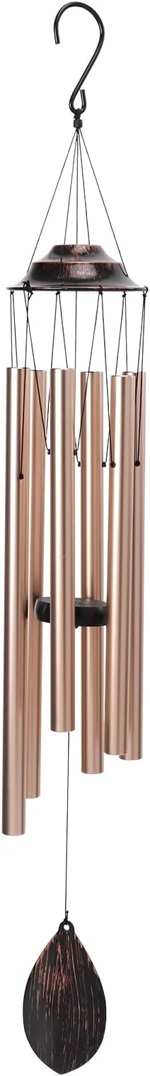MUMTOP Wind Chimes for Outside - Deep Tone Memorial Sympathy Wind Chimes Outdoor, 38.5 Inch Windchimes Clearance for Garden, Patio,Yard Decor Gift (Golden)