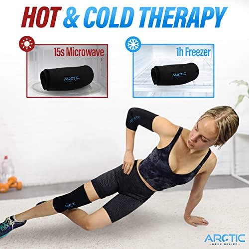 Two Pack - Cold Therapy Compression Ice Sleeve, Knee Ice Pack Wrap for Injuries, Elbow, Quad & Hamstring Relief, Flexible & Reusable Cold Wrap Recovery for Meniscus, ACL, MCL, Ice & Heat Therapy