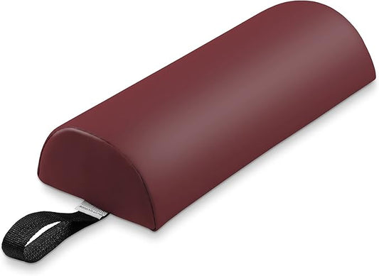 Saloniture Half Round Neck Massage Table Bolster Pillow Pad - 13 x 6 x 3 Inch - Burgundy
