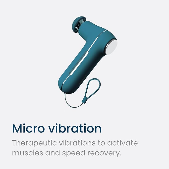 MyoLite Percussion Massage Gun - Deep Tissue Muscle Relief, Quiet & Portable, Cordless with 4 Attachments and Travel Case (Nobol Blue)