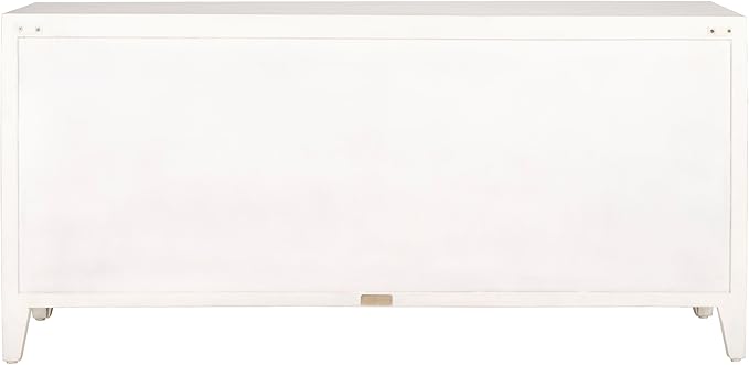 SAFAVIEH Raura TV Stand for up to 60" Flatscreen – White Washed, 2 Doors with Interior Storage, Entertainment Media Console Cabinet (MED5300A)