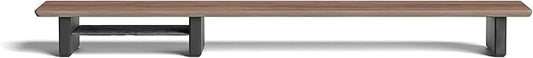 Raico Desk Cockpit Shelf Monitor Stand System Dual Screen Setup Wood Large Desk Accessory Organizer Unit (Walnut, Full Length v2 | 45.7 Inches)