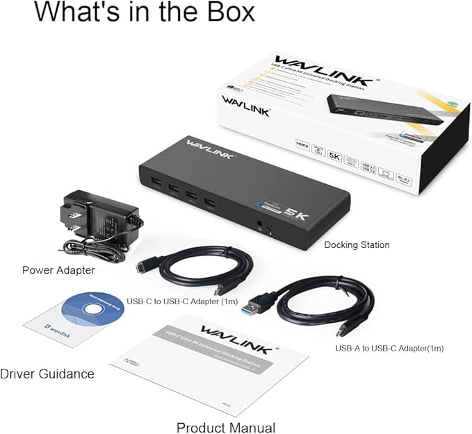 WAVLINK Pro Dual 4K@60Hz Universal Docking Station | USB 3.0/USB-C Laptop Dock for Mac & Windows | 2 HDMI/DP Monitors, Gigabit Ethernet, 6 USB 3.0 | Home Office & Multi-Screen Productivity.