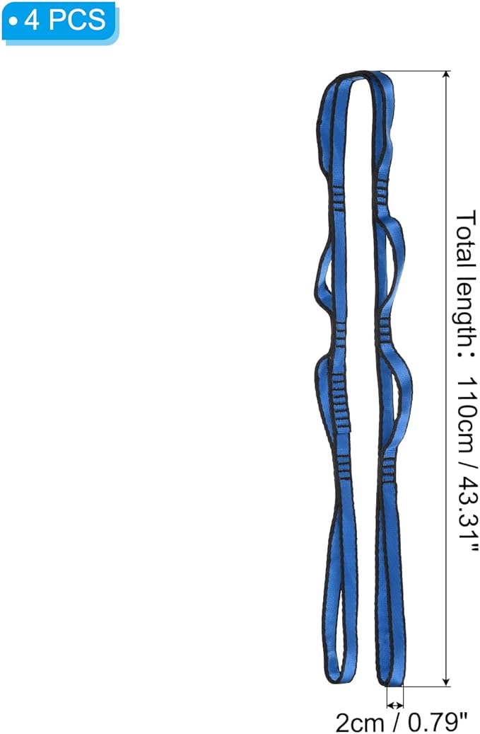 PATIKIL Daisy Chain Straps, Strong Climbing Strap Adjustable Nylon Chain Sling with Loops for Aerial Yoga Hammock Swing