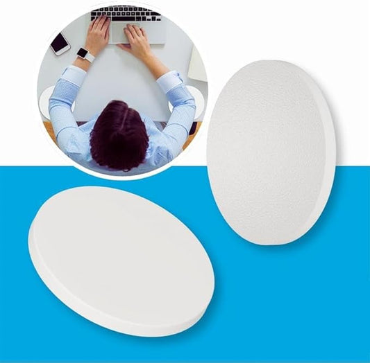 Technogel Ergonomic Elbow Pads (Set of 2) – Portable Gel Cushions for Remote Work & Flexible Desks – Relieves Shoulder, Arm & Wrist Pain – OEKOTEX 100 Certified, Made in Germany – White