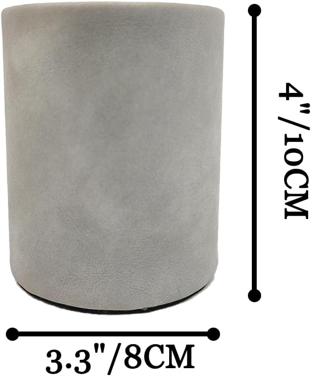 Pen Holder for Desk Pencil Organizer Cute Cup Holders Aesthetic (Smoke Gray, 4" x3.3")