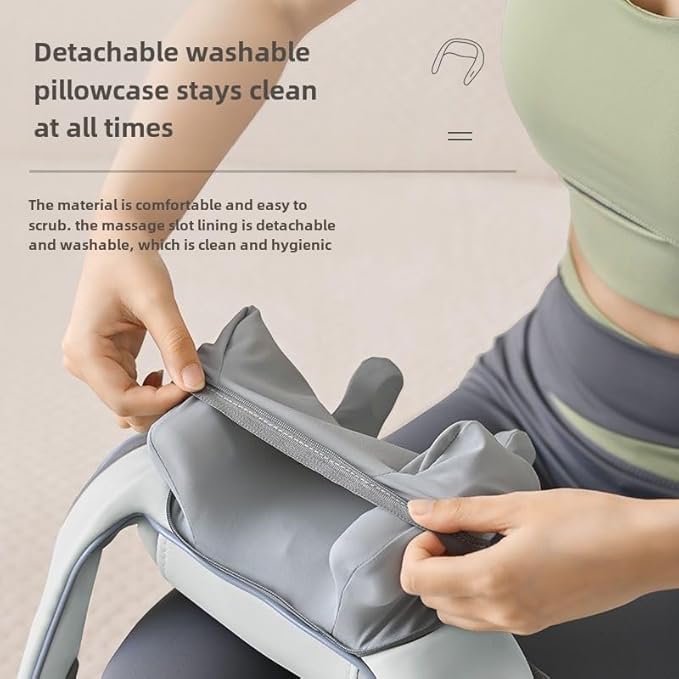 Trapezius Massager for Neck Shoulder & Back Pain Relief - 3D Kneading Heating Pad with 2 Massage Modes, Adjustable Strap for Office/Home Use