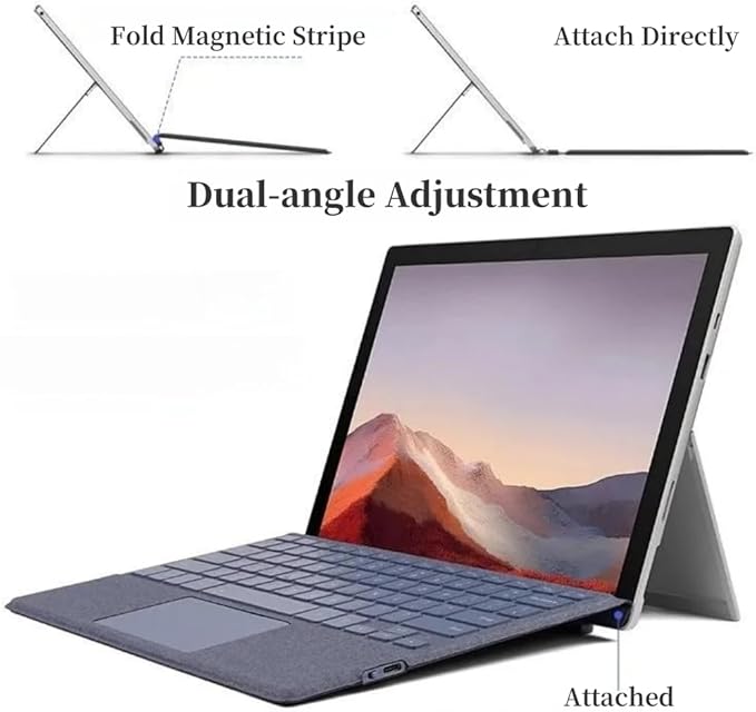 Keyboard for Surface Pro 7+ Pro 7 Pro 6 Pro 5 Pro 4 Pro 3, Portable Slim Type Cover for Surface Pro, Wireless Keyboard with Multi-Touch Trackpad,7 Color Backlit,Dark Green