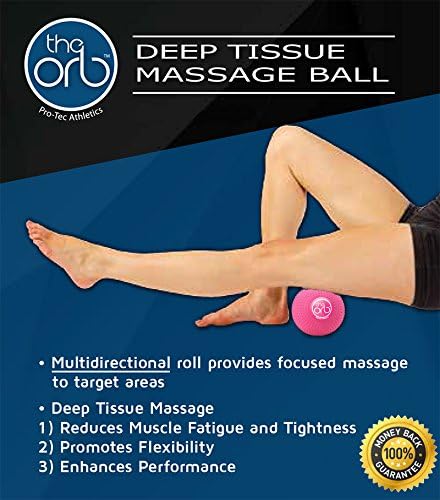 Pro-Tec Athletics Orb Massage Balls, Vary in Size and Color, Deep Tissue Massage, Muscle Relief, Promotes Flexibility, Hamstring, Quadriceps, Calf, Multi-Directional Massage Ball, Working Out