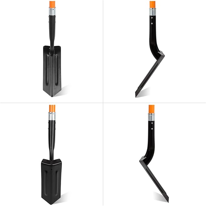 Trench Shovel for Digging, 4-Inch Trenching Shovel with Fiberglass Handle, 56 Inches