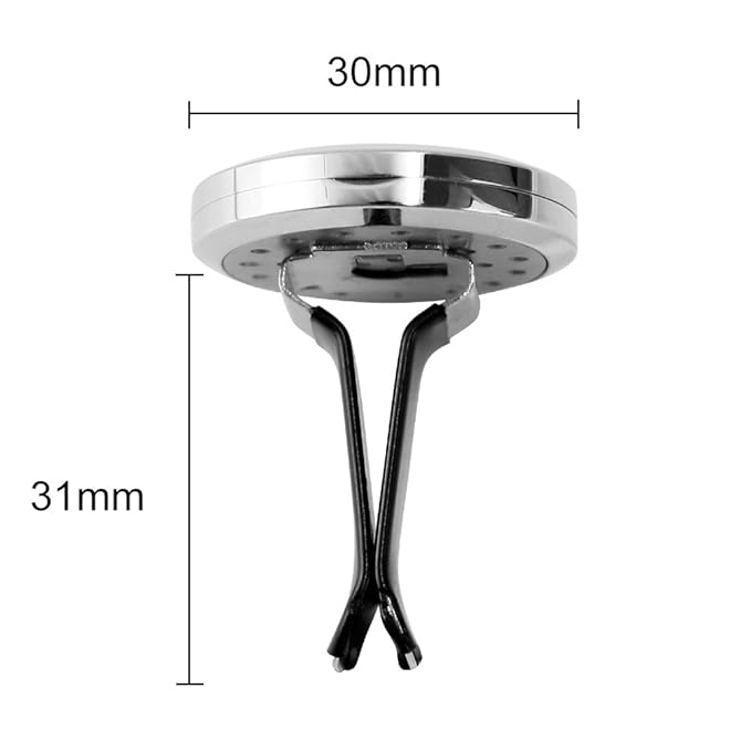2PCS 30mm Car Aromatherapy Essential Oil Diffuser Stainless Steel Locket with Vent Clip 12 Felt Pads