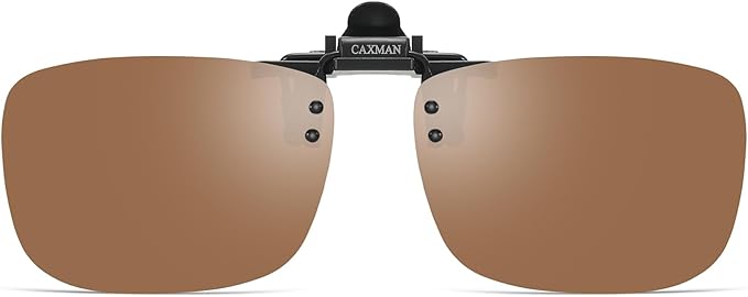 Polarized Clip-on Flip Up Metal Clip Rimless Sunglasses for Prescription Glasses