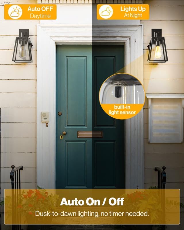 Sunco 16 Pack Dusk to Dawn Indoor Residential Vintage LED Edison Bulbs 75W Equivalent 7W, 850 Lumens Non-Dimmable ST58 Filament, ST18, 2700K Soft White, E26 Medium Base 120V Clear Glass Light Bulbs