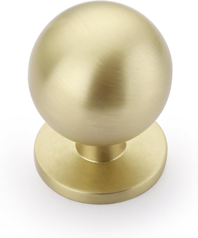 Asidrama 30 Pack Brushed Brass Kitchen Cabinet Knobs, Cabinet Knob Kitchen Cabinet Hardware for Cupboard Drawer Knob Dresser Knobs