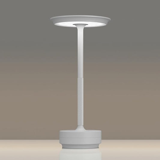 Rechargeable Table Lamps Cordless, Portable 5000mAh Outdoor Table Light, 3 Color Stepless Dimming LED Table Lamp with Memory Function, for Home/Dinner/Patio/Restaurant.(Light Gray)