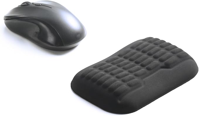 UnivoColors Ergonomic Mouse Wrist Rest,Latest 3.0 Wave Curve Design,High-Resilience Memory Foam Non-Slip Base,Reduces Wrist Fatigue,Ideal for Office Gaming & Long Hours of Use(Black)