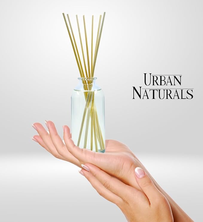 Urban Naturals Vanilla Lime Reed Diffuser Set | Made with Essential Oils | Zesty Lime, Sweet Cane Sugar, Creamy Vanilla & Tonka Bean | Made in The USA