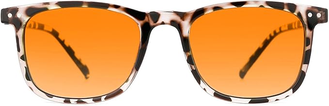 TIJN Sleep Glasses for 99% Blue Green Light Blocking Red Lens for Computer Gaming Screen Fatigue UV Protection