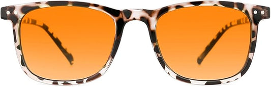 TIJN Sleep Glasses for 99% Blue Green Light Blocking Red Lens for Computer Gaming Screen Fatigue UV Protection