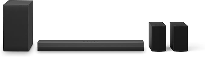 LG S40TR 4.1 ch. Home Theater Soundbar with Rear Surround Speakers and Wireless Subwoofer, Wow Interface, Dolby Audio, AI Sound Pro, 2024 Model, Amazon Exclusive