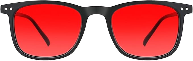 TIJN Sleep Glasses for 99% Blue Green Light Blocking Red Lens for Computer Gaming Screen Fatigue UV Protection