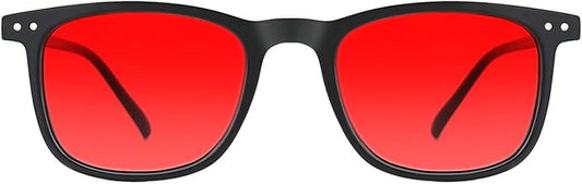 TIJN Sleep Glasses for 99% Blue Green Light Blocking Red Lens for Computer Gaming Screen Fatigue UV Protection