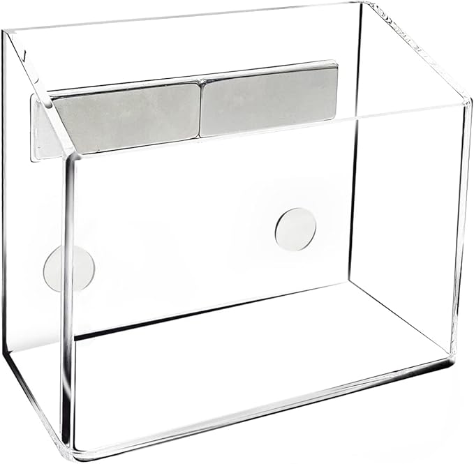 Simetufy Magnetic Pen Holder, Magnetic Dry Erase Marker Holder, magnetic pen holder for refrigerator, whiteboard , Pens, Pencils, Non-slip Acrylic Magnetic Marker Holder- Transparent, 1 Pack