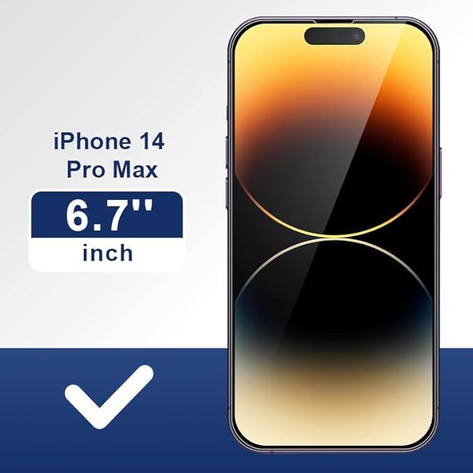 ImpactStrong Shatterproof Tempered Glass Screen Protector for iPhone 14 Pro Max [Easy Installation Frame] [Bubble Free] [9H Hardness] [Full Coverage] Case Friendly, 6.7 Inch - (3-Pack)
