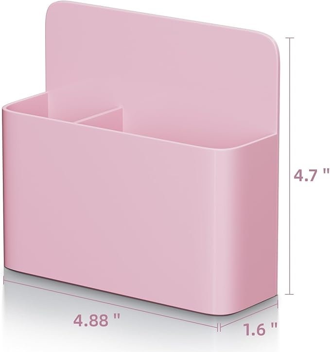 Mabrasse 2p Magnetic Dry Erase Marker Holder,Pen and Eraser Holder for Whiteboard, Magnet Pencil Cup Utility Storage Organizer for Office, Refrigerator, Locker and Metal Cabinets（Pink）