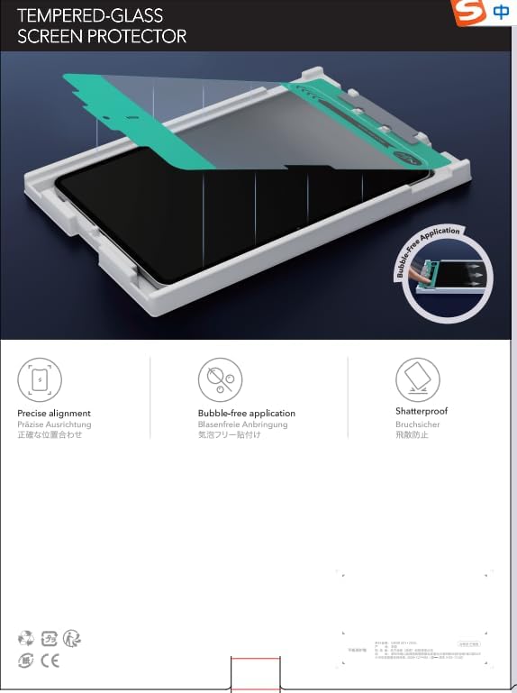 ESR 2 Pack Screen Protector for iPad Pro 13 Inch (M5/M4) 2025/2024, Tempered Glass Film with Easy Application Tray, Scratch Resistant, HD Clarity