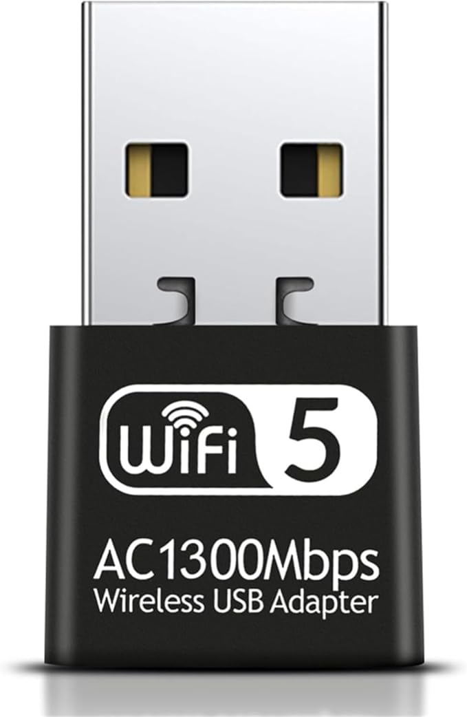 Wodgreat 1300Mbps USB WiFi Adapter for PC-Tiny Size Wireless Network Adapter for Desktop with Dual Band 2.4GHz, 5GHz, MU-MIMO, WiFi Dongle Supports Win11/10/8.1/8/7/XP, Mac OS 10.9-10.15