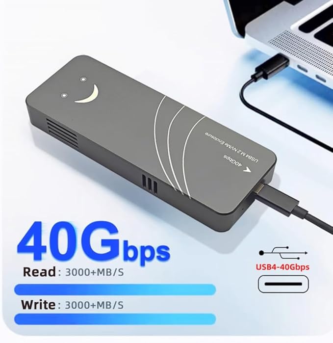 CY USB4.0 Type-C USB4 40Gbps to PCI-E 4.0 X4 SSD NVME NGFF M-Key Enclosure USB-C 20Gbps ASM2464 Chipset