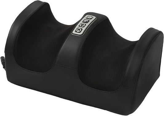 Shiatsu Foot Massager with Heat, Feet Massager for Neuropathy, Plantar Fasciitis and Pain Relief, Deep Kneading and Rolling Massage for Feet/Calf/Leg/Ankle,Gifts for Women Men, Black
