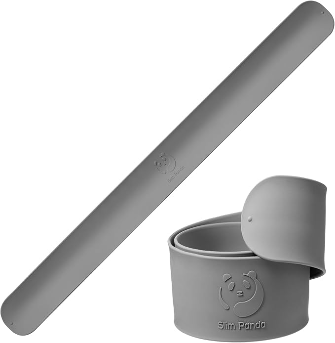 Slim Panda Yoga Mat Strap Slap Band, One Snap Keeps Mats Tightly Rolled, Heavy-Duty Clasp Fits Most Size Mats(24" L X 2" W)