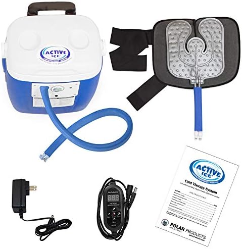 Polar Active Ice 3.0 Cold Therapy Ice Machine System w Programmable Timer, Shoulder Pad & Compression Wrap for Targeted Coverage, Lightweight 16qt Cooler, Quiet Pump, Cryotherapy Pain Relief Treatment