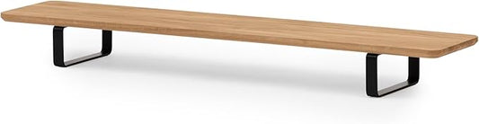 Oakywood Dual Monitor Stand - Handmade in EU - Natural Wood Monitor Stand Riser - Laptop Accessories – 220 lbs (100 kg) Capacity - 41.3"x9" (105x23 cm) – 100% Natural Oakwood