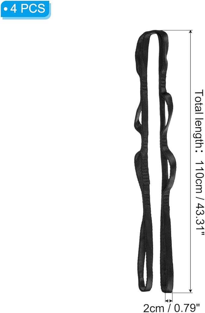 PATIKIL Daisy Chain Straps, Strong Climbing Strap Adjustable Nylon Chain Sling with Loops for Aerial Yoga Hammock Swing